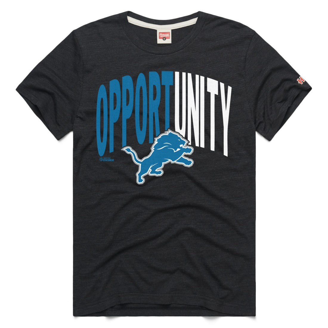 NFL Detroit Lions Homage Unisex 2025 Inspire Change Opportunity Tri-Blend T-Shirt