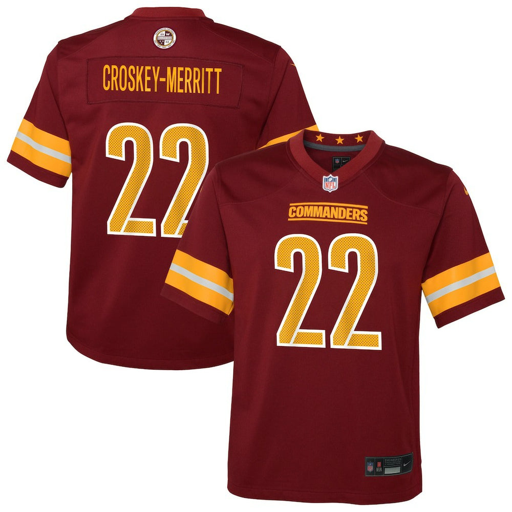 NFL Washington Commanders Jacory Croskey-Merritt  Youth Team Game Jersey