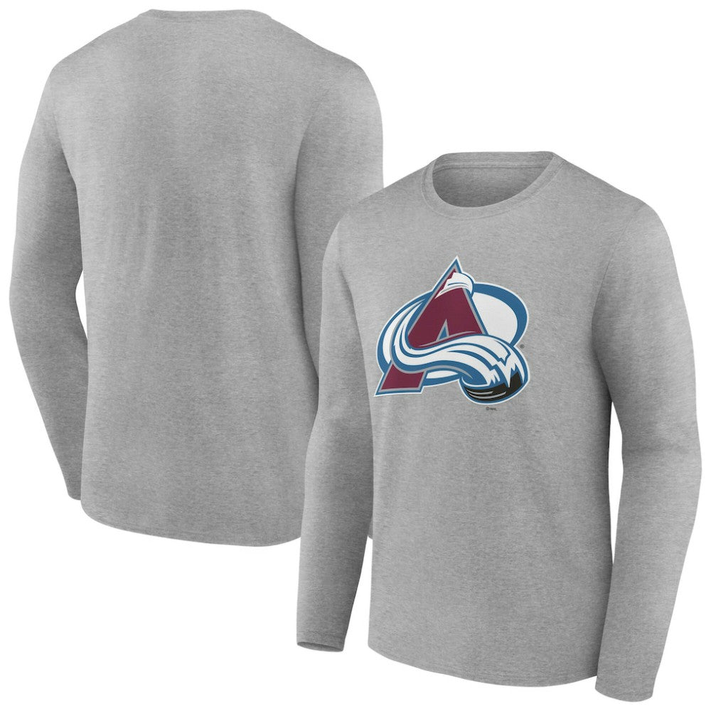 Colorado Avalanche Women's Primary Logo Long Sleeve V-Neck T-Shirt
