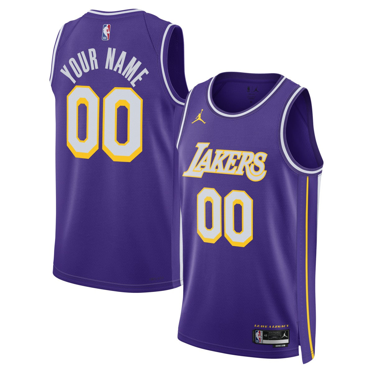 Los Angeles Lakers Jordan Brand Unisex Swingman Custom Jersey - Statement Edition - Purple outlet
