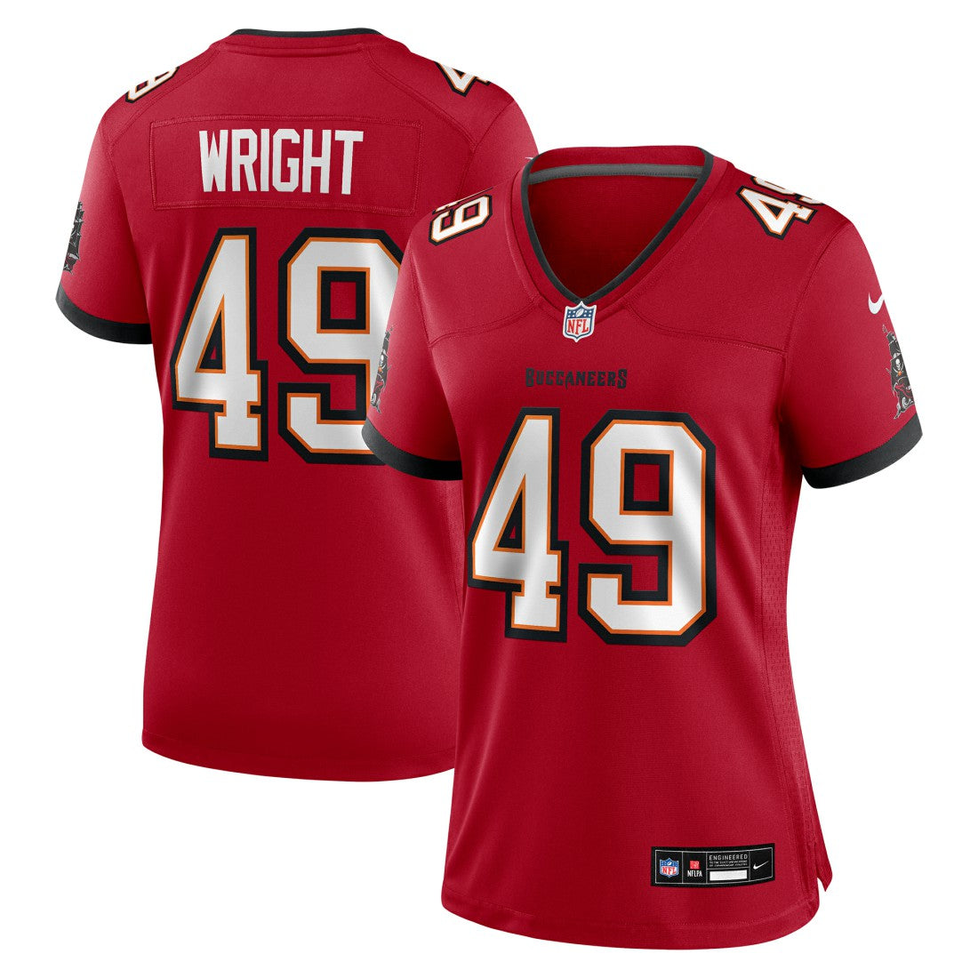 NFL Tampa Bay Buccaneers Owen Wright  Women's Team Game Jersey
