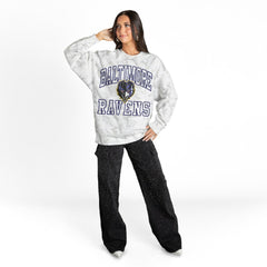NFL Baltimore Ravens Gameday Couture Women's Whiteout Oversized Premium Fleece Sweatshirt