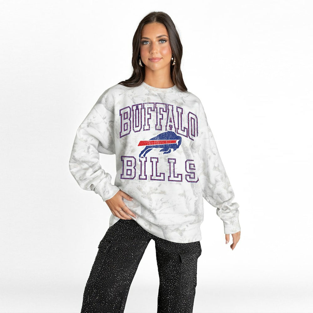 NFL Buffalo Bills Gameday Couture Women's Whiteout Oversized Premium Fleece Sweatshirt