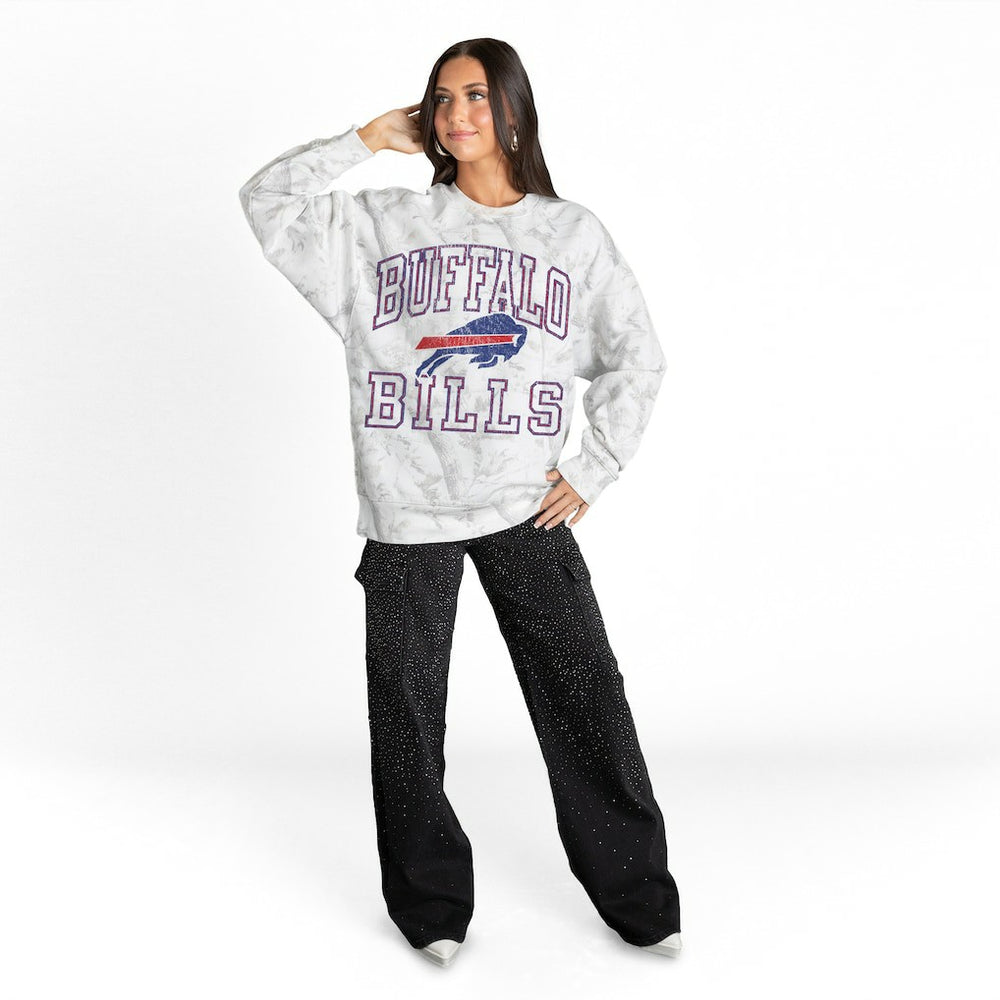 NFL Buffalo Bills Gameday Couture Women's Whiteout Oversized Premium Fleece Sweatshirt