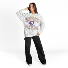 NFL Minnesota Vikings Gameday Couture Women's Whiteout Oversized Premium Fleece Sweatshirt
