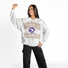 NFL Minnesota Vikings Gameday Couture Women's Whiteout Oversized Premium Fleece Sweatshirt