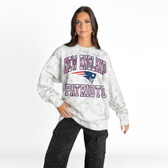 NFL New England Patriots Gameday Couture Women's Whiteout Oversized Premium Fleece Sweatshirt