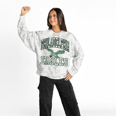 NFL Philadelphia Eagles Gameday Couture Women's Whiteout Oversized Premium Fleece Sweatshirt