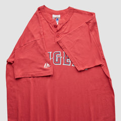 Los Angeles Angels Majestic 2000s T-Shirt - Red Vintage