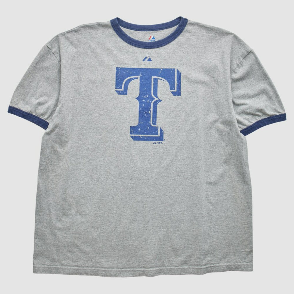 Texas Rangers Majestic 2010 T-Shirt - Heather Gray Vintage