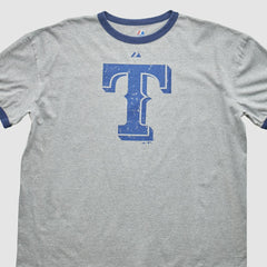 Texas Rangers Majestic 2010 T-Shirt - Heather Gray Vintage