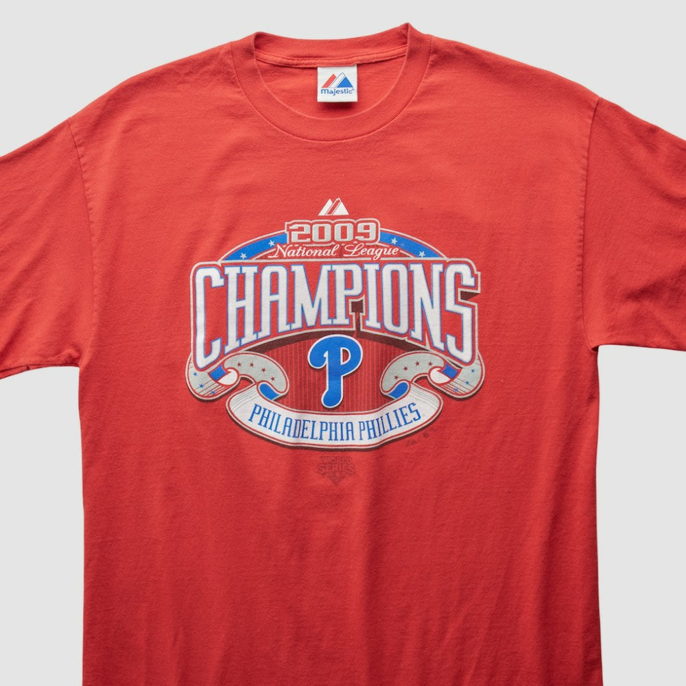 Philadelphia Phillies Majestic 2009 T-Shirt - Red Vintage