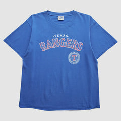 Texas Rangers Lee Apparel 2000s T-Shirt - Blue Vintage