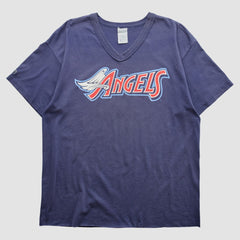 Los Angeles Angels Majestic 2000s T-Shirt - Navy Vintage