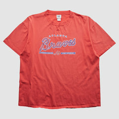 Atlanta Braves Lee Apparel 2000s T-Shirt - Red Vintage