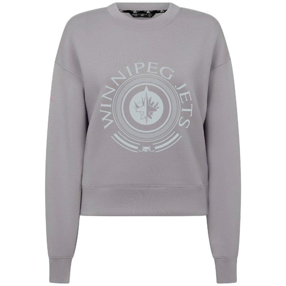 Winnipeg Jets Levelwear Women's Slate & Snow Sponge Tri-Blend Sweatshirt