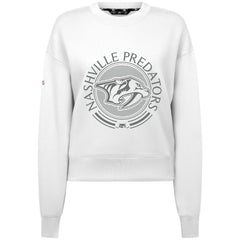 Nashville Predators Levelwear Women's Slate & Snow Sponge Tri-Blend Sweatshirt