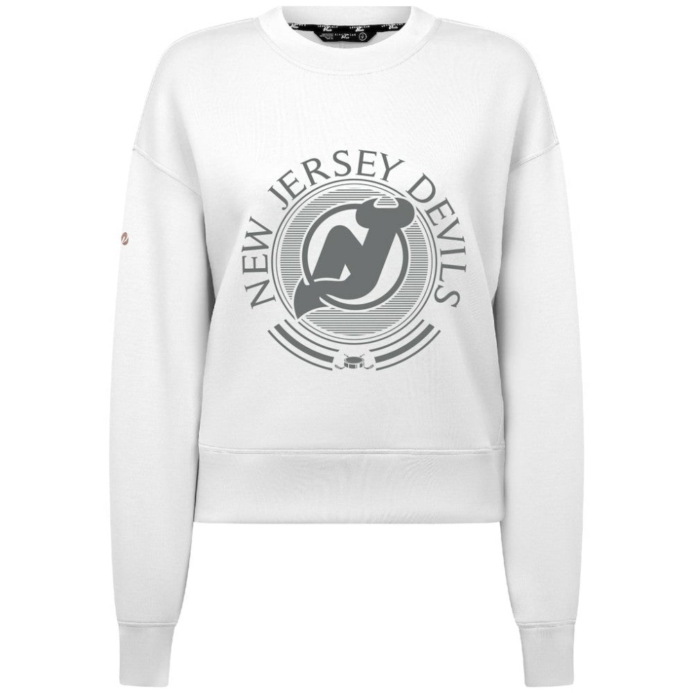 New Jersey Devils Levelwear Women's Slate & Snow Sponge Tri-Blend Sweatshirt