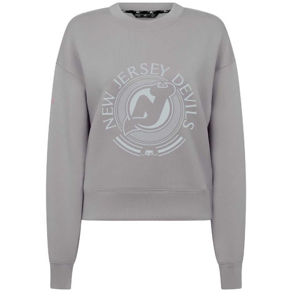 New Jersey Devils Levelwear Women's Slate & Snow Sponge Tri-Blend Sweatshirt