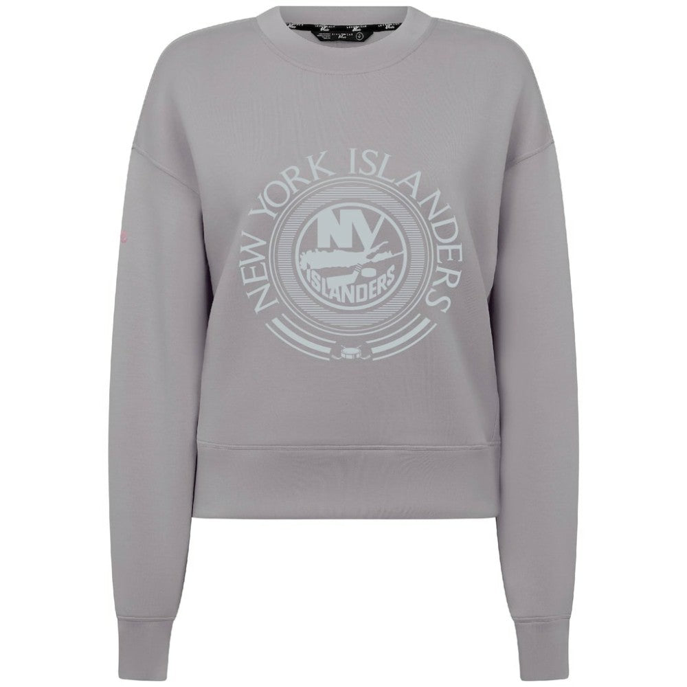 New York Islanders Levelwear Women's Slate & Snow Sponge Tri-Blend Sweatshirt