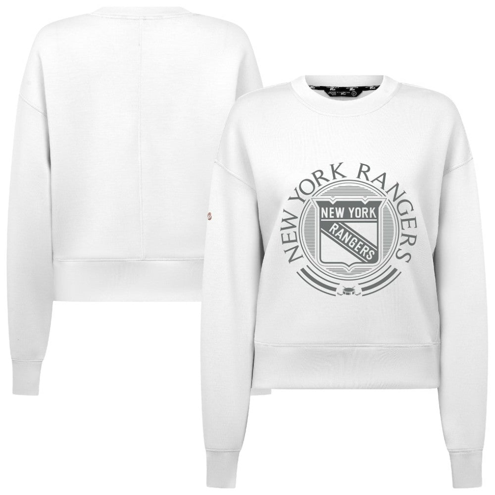 New York Rangers Levelwear Women's Slate & Snow Sponge Tri-Blend Sweatshirt