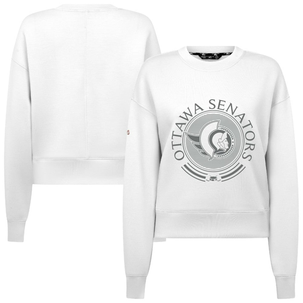 Ottawa Senators Levelwear Women's Slate & Snow Sponge Tri-Blend Sweatshirt