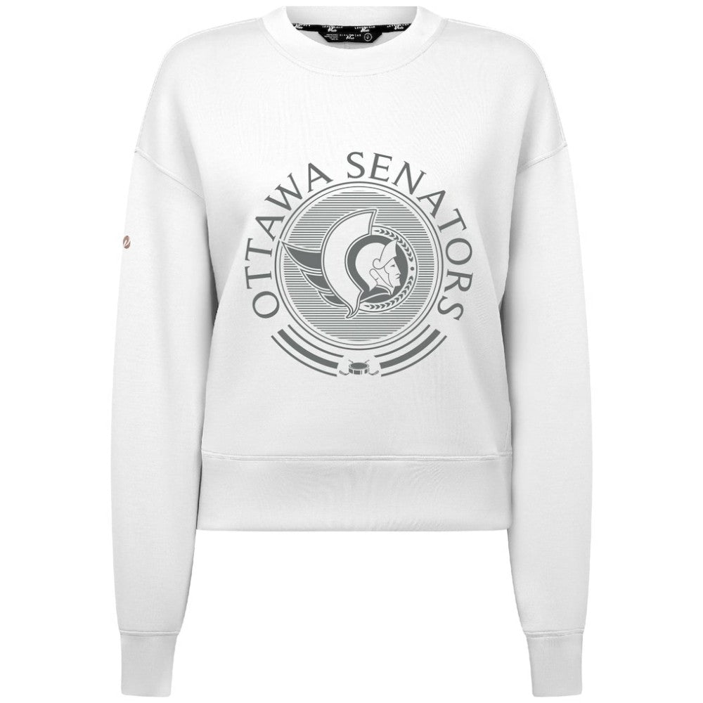 Ottawa Senators Levelwear Women's Slate & Snow Sponge Tri-Blend Sweatshirt