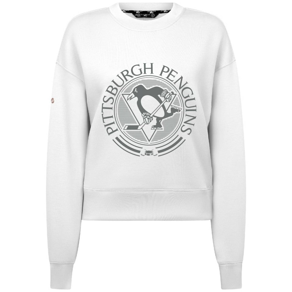 Pittsburgh Penguins Levelwear Women's Slate & Snow Sponge Tri-Blend Sweatshirt