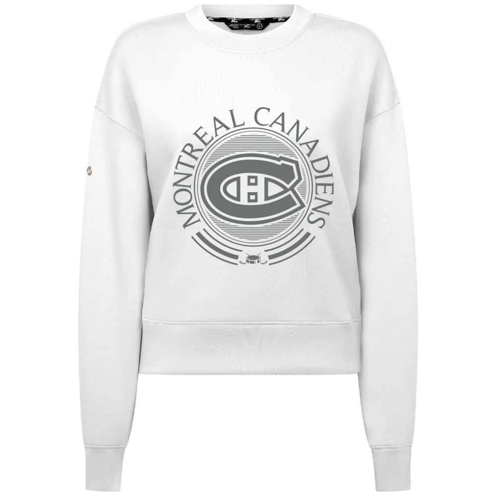 Montreal Canadiens Levelwear Women's Slate & Snow Sponge Tri-Blend Sweatshirt