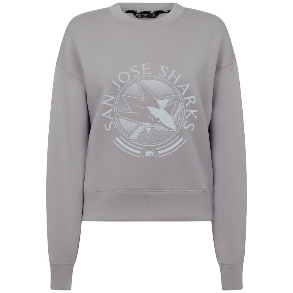 San Jose Sharks Levelwear Women's Slate & Snow Sponge Tri-Blend Sweatshirt