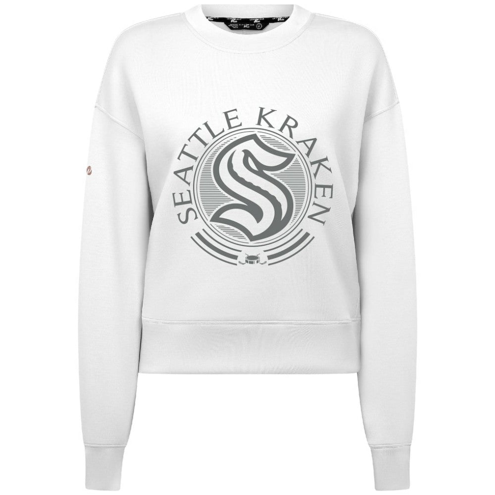 Seattle Kraken Levelwear Women's Slate & Snow Sponge Tri-Blend Sweatshirt