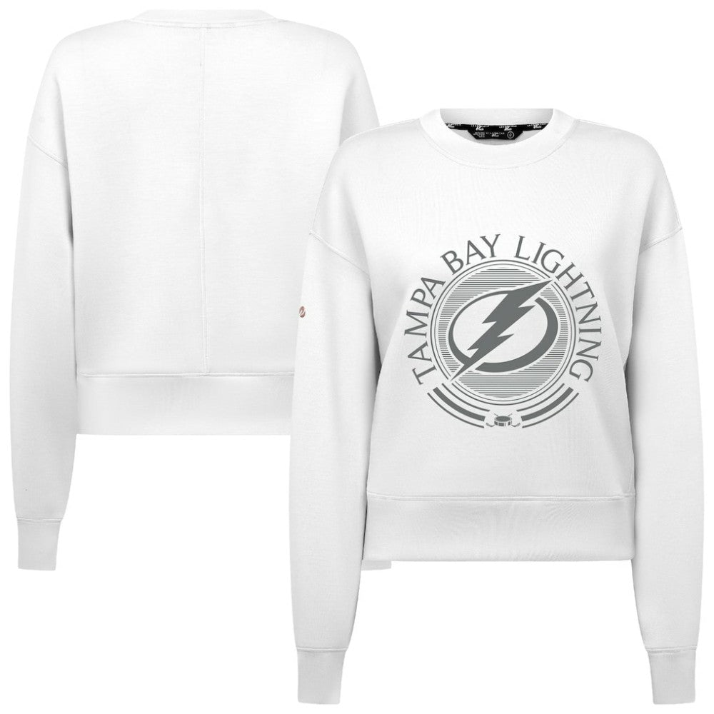 Tampa Bay Lightning Levelwear Women's Slate & Snow Sponge Tri-Blend Sweatshirt