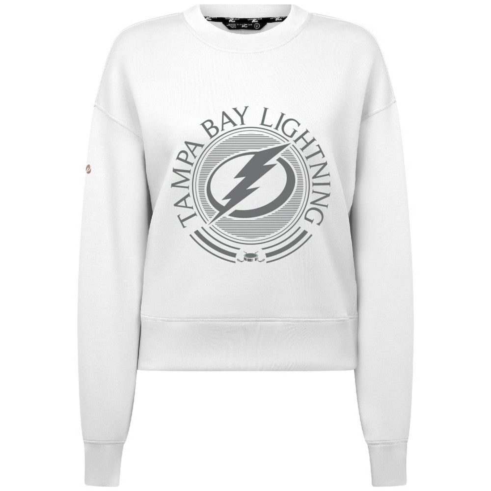 Tampa Bay Lightning Levelwear Women's Slate & Snow Sponge Tri-Blend Sweatshirt