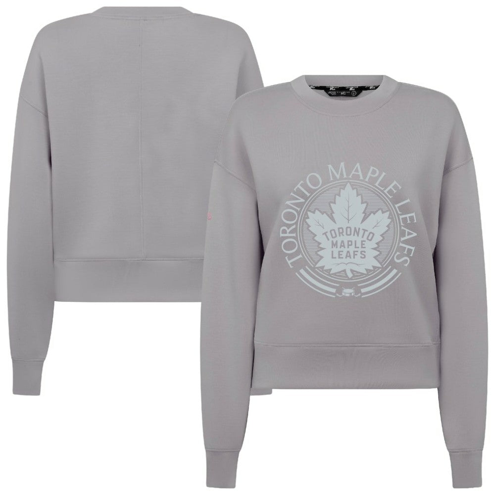 Toronto Maple Leafs Levelwear Women's Slate & Snow Sponge Tri-Blend Sweatshirt