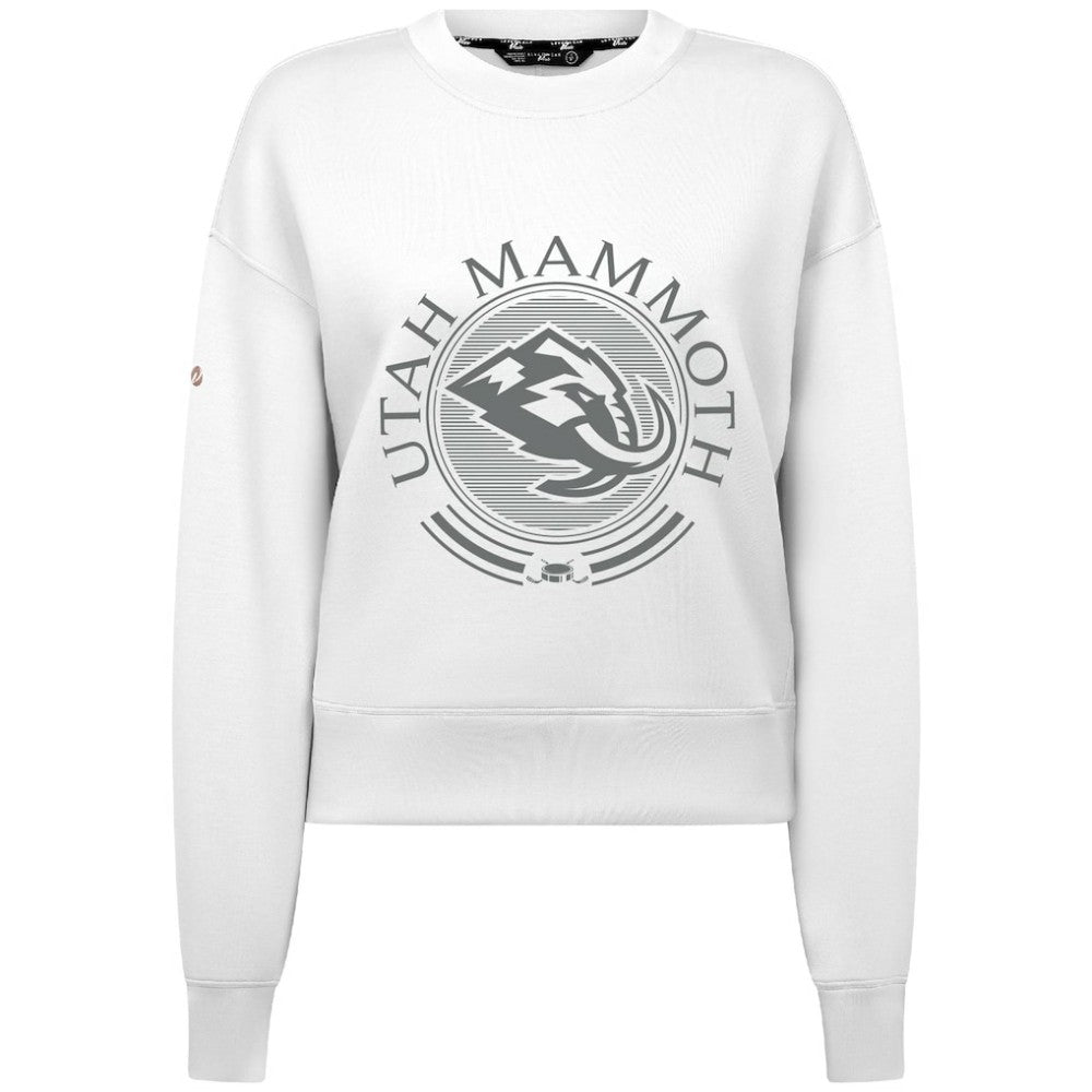 Utah Mammoth Levelwear Women's Slate & Snow Sponge Tri-Blend Sweatshirt