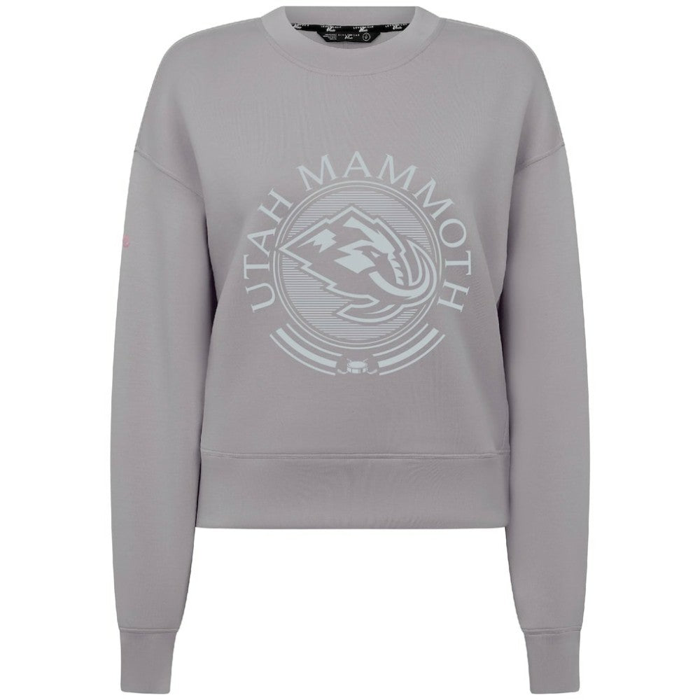 Utah Mammoth Levelwear Women's Slate & Snow Sponge Tri-Blend Sweatshirt