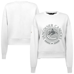 Vancouver Canucks Levelwear Women's Slate & Snow Sponge Tri-Blend Sweatshirt