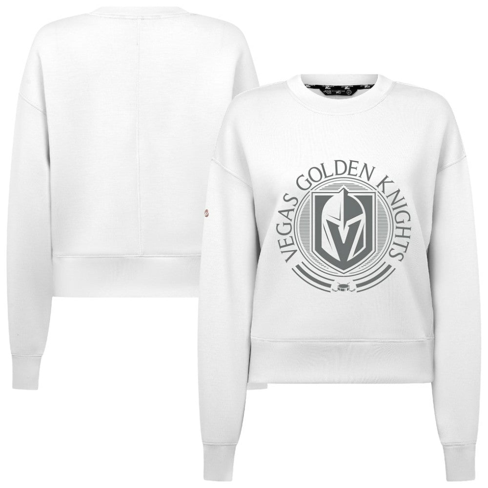 Vegas Golden Knights Levelwear Women's Slate & Snow Sponge Tri-Blend Sweatshirt
