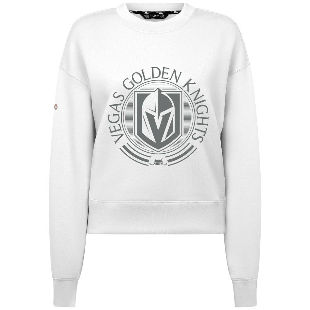 Vegas Golden Knights Levelwear Women's Slate & Snow Sponge Tri-Blend Sweatshirt
