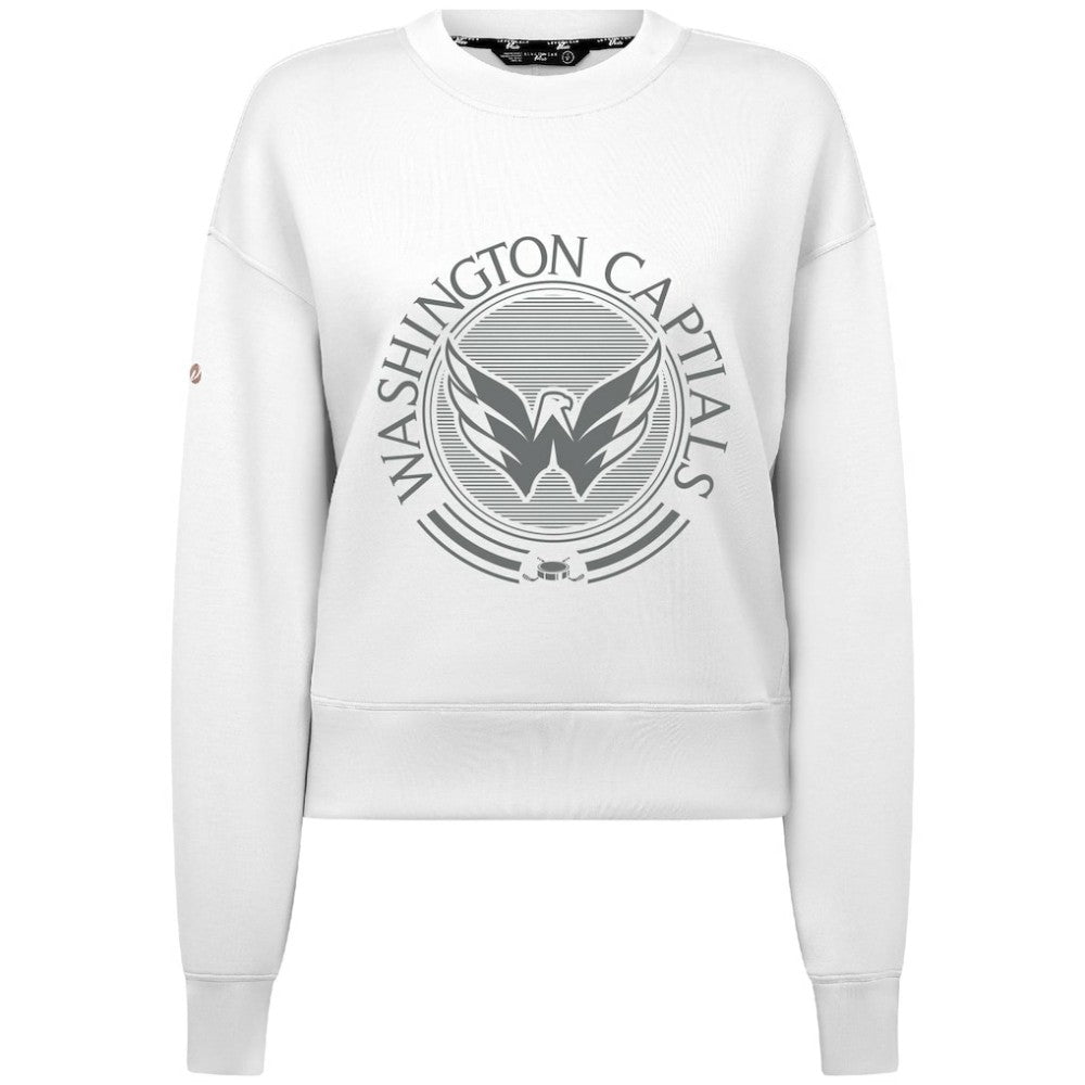 Washington Capitals Levelwear Women's Slate & Snow Sponge Tri-Blend Sweatshirt