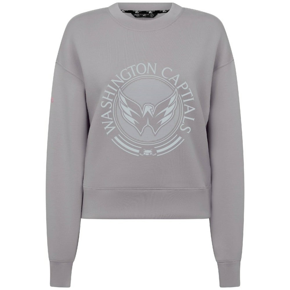 Washington Capitals Levelwear Women's Slate & Snow Sponge Tri-Blend Sweatshirt