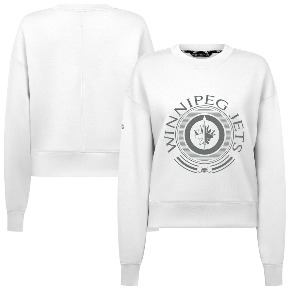 Winnipeg Jets Levelwear Women's Slate & Snow Sponge Tri-Blend Sweatshirt