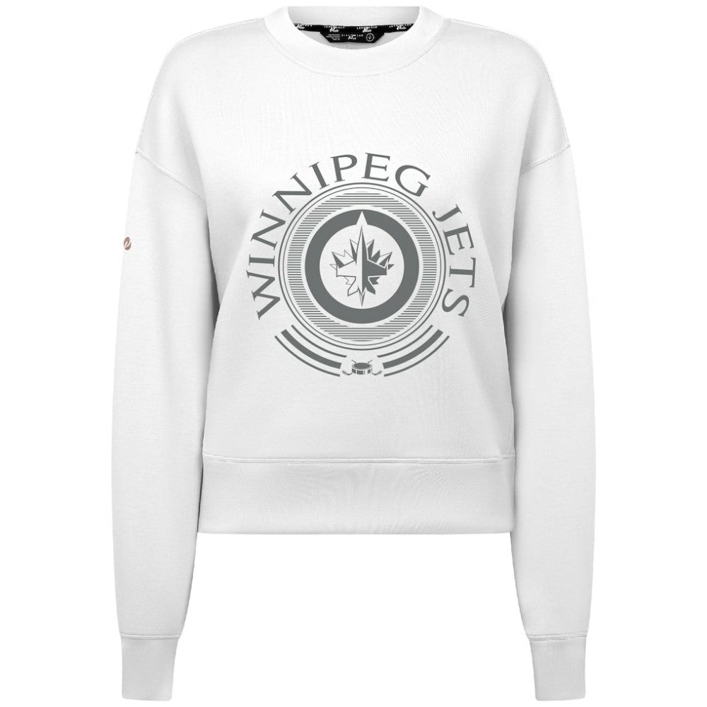 Winnipeg Jets Levelwear Women's Slate & Snow Sponge Tri-Blend Sweatshirt