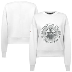 Edmonton Oilers Levelwear Women's Slate & Snow Sponge Tri-Blend Sweatshirt