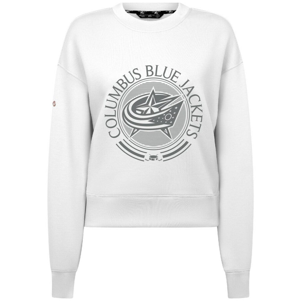 Columbus Blue Jackets Levelwear Women's Slate & Snow Sponge Tri-Blend Sweatshirt