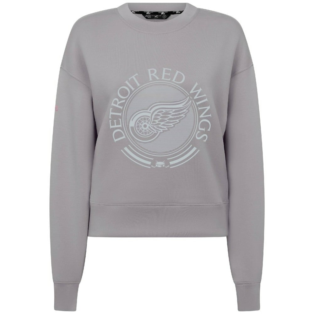 Detroit Red Wings Levelwear Women's Slate & Snow Sponge Tri-Blend Sweatshirt