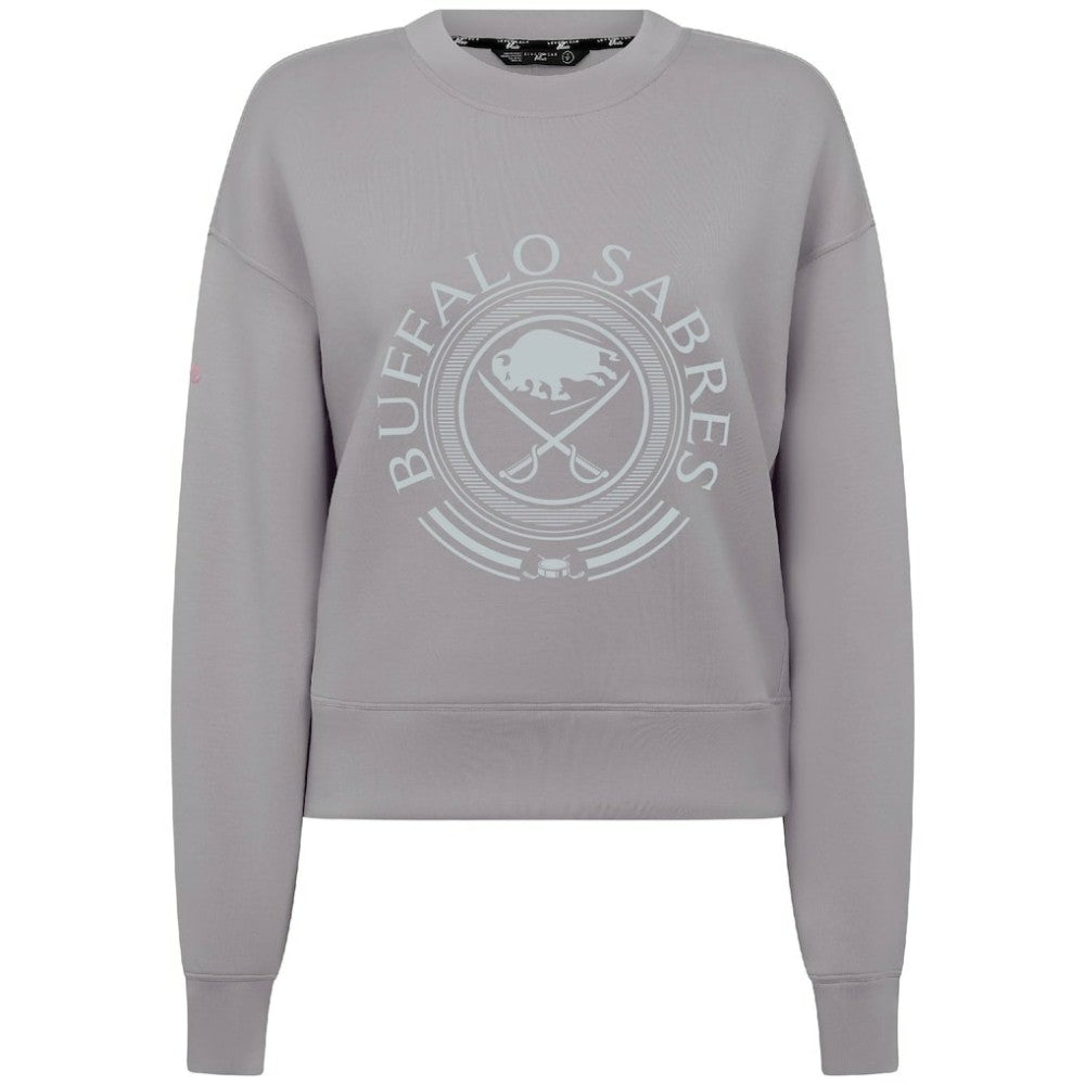 Buffalo Sabres Levelwear Women's Slate & Snow Sponge Tri-Blend Sweatshirt