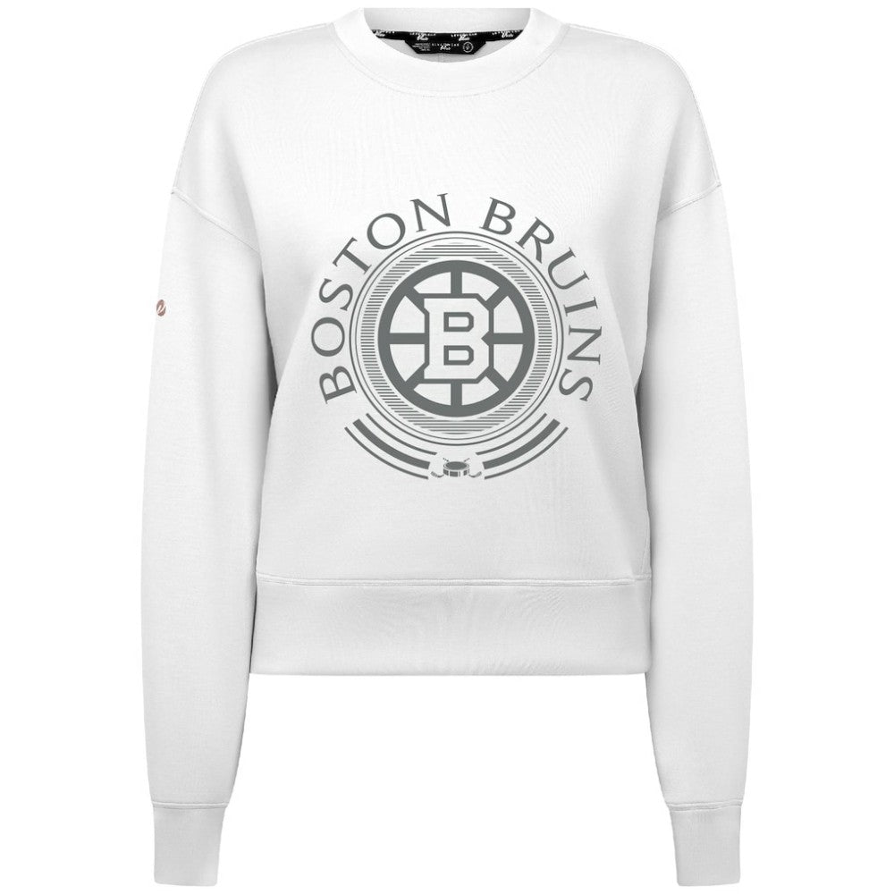 Boston Bruins Levelwear Women's Slate & Snow Sponge Tri-Blend Sweatshirt