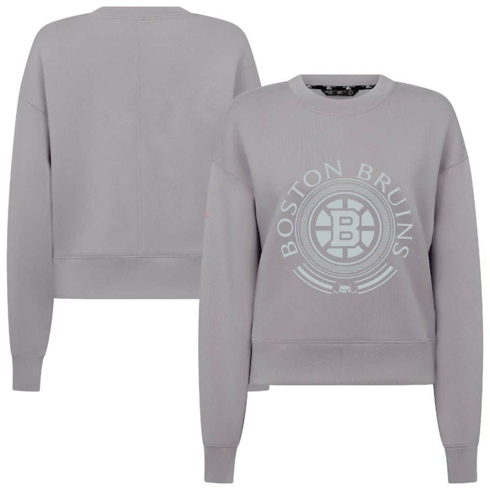 Boston Bruins Levelwear Women's Slate & Snow Sponge Tri-Blend Sweatshirt