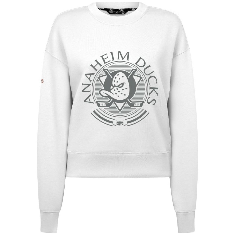 Anaheim Ducks Levelwear Women's Slate & Snow Sponge Tri-Blend Sweatshirt